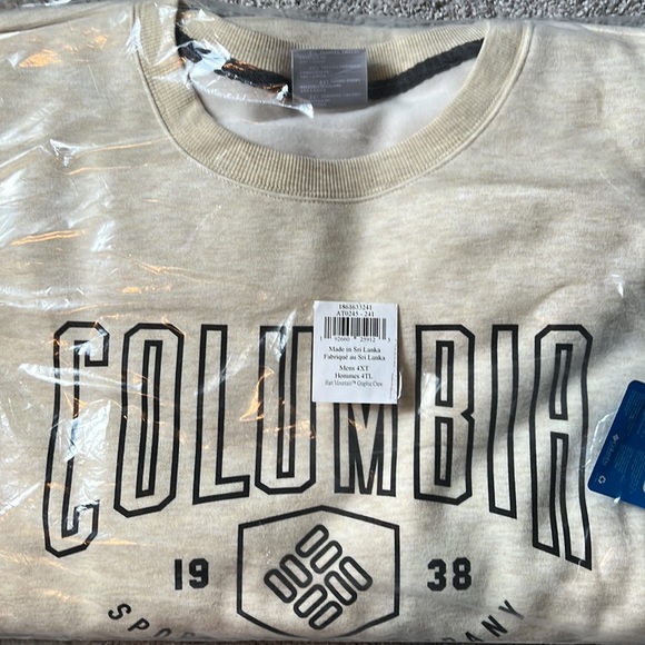 Columbia Men’s Crewneck Sweatshirt Plus Size 4XT NWT - Picture 4 of 6